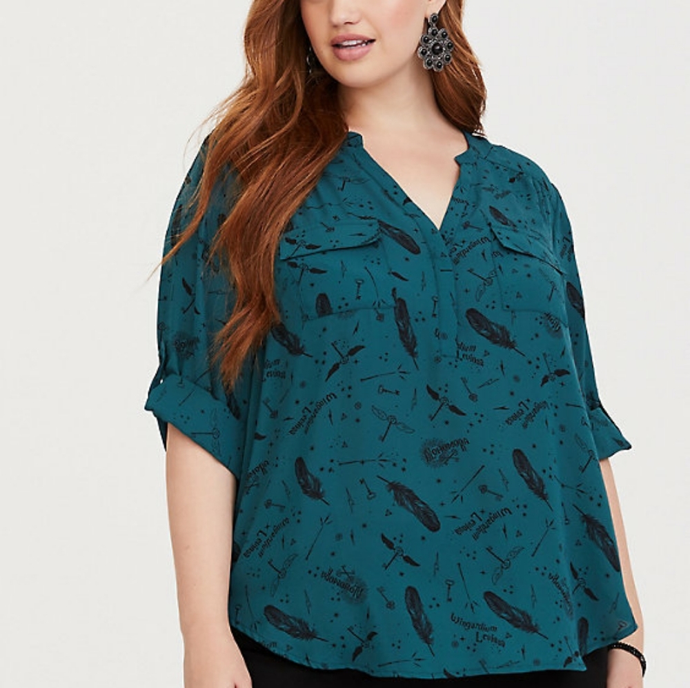 Torrid Harry Potter Harper Georgette blouse 3X